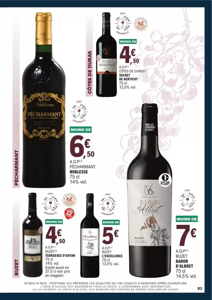 GUIDES DES VINS 2024/2025 du 1 avril au 31 décembre 2025 - Catalogue page 109