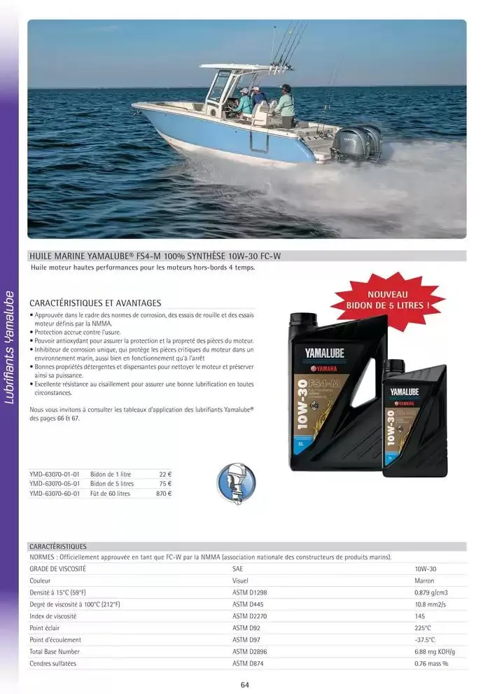 Catalogue Yamaha Marine - Accessoires Marine 2025 du 1 mars au 31 mars 2025 - Catalogue page 64
