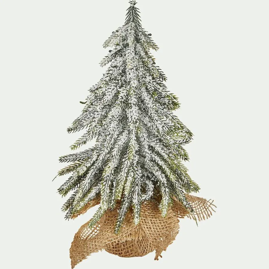 Sapin artificiel à poser D16xH27cm - blanc