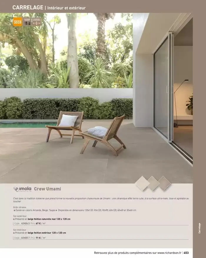 SALLE DE DE BAINS ET CARRELAGE 2025 du 11 avril au 31 décembre 2025 - Catalogue page 455