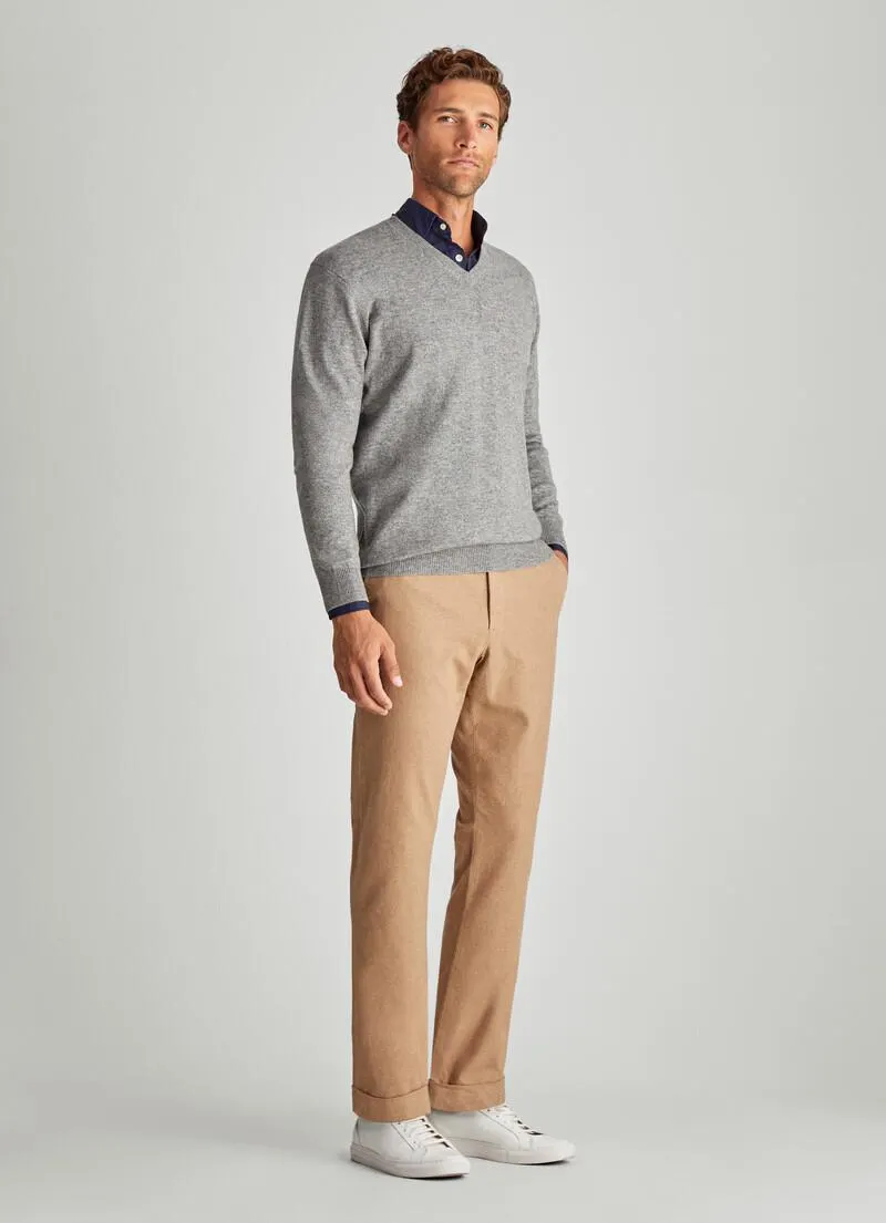 PANTALON CHINO EN FLANELLE STRETCH