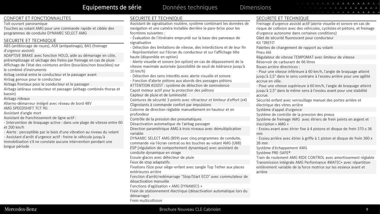 Nouveau CLE Cabriolet du 9 septembre au 31 août 2025 - Catalogue page 9