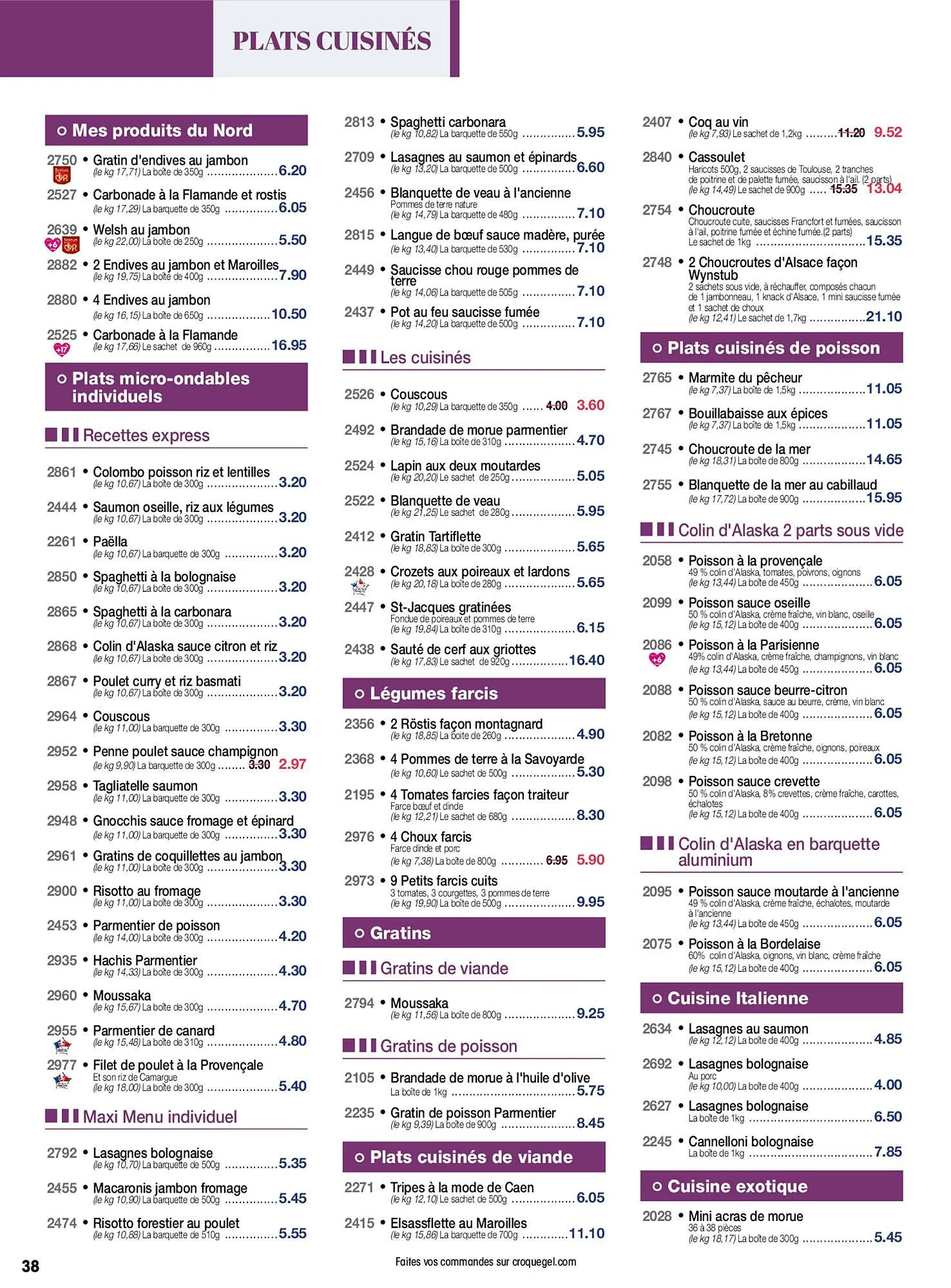 Catalogue Croque Gel du 28 octobre au 26 novembre 2023 - Catalogue page 38