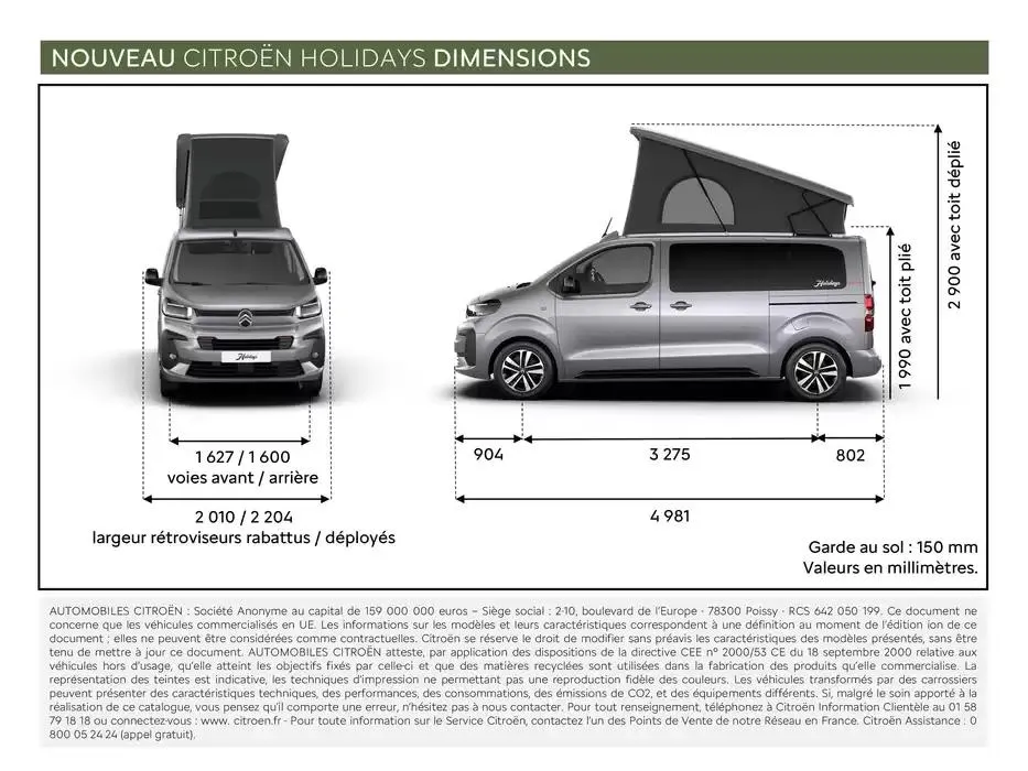 Citroën Nouveau Holidays Caractéristiques du 3 janvier au 31 décembre 2025 - Catalogue page 9