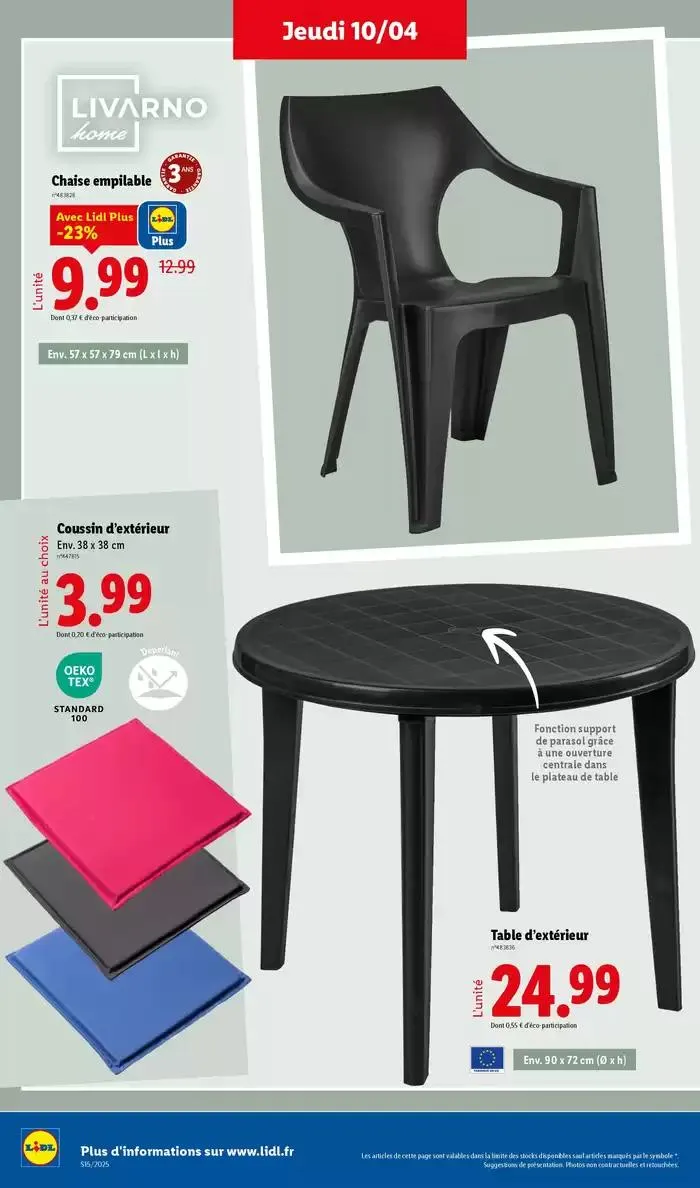 Profitez des offres pour votre extérieur chez Lidl ! du 10 avril au 14 avril 2025 - Catalogue page 8