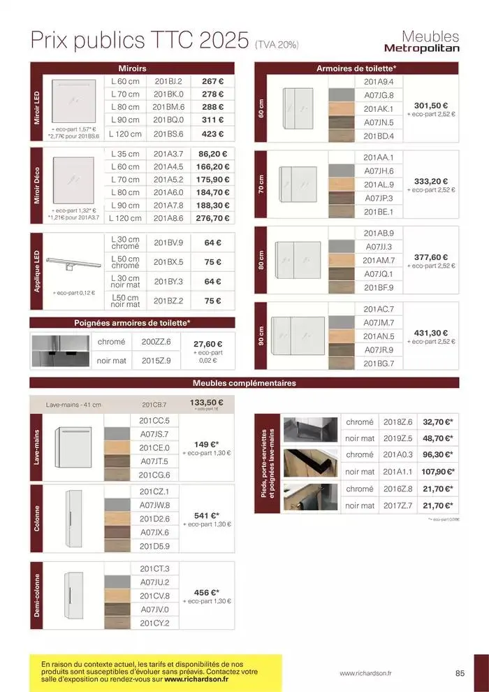 Collections Exclusives 2025 du 11 avril au 31 décembre 2025 - Catalogue page 85