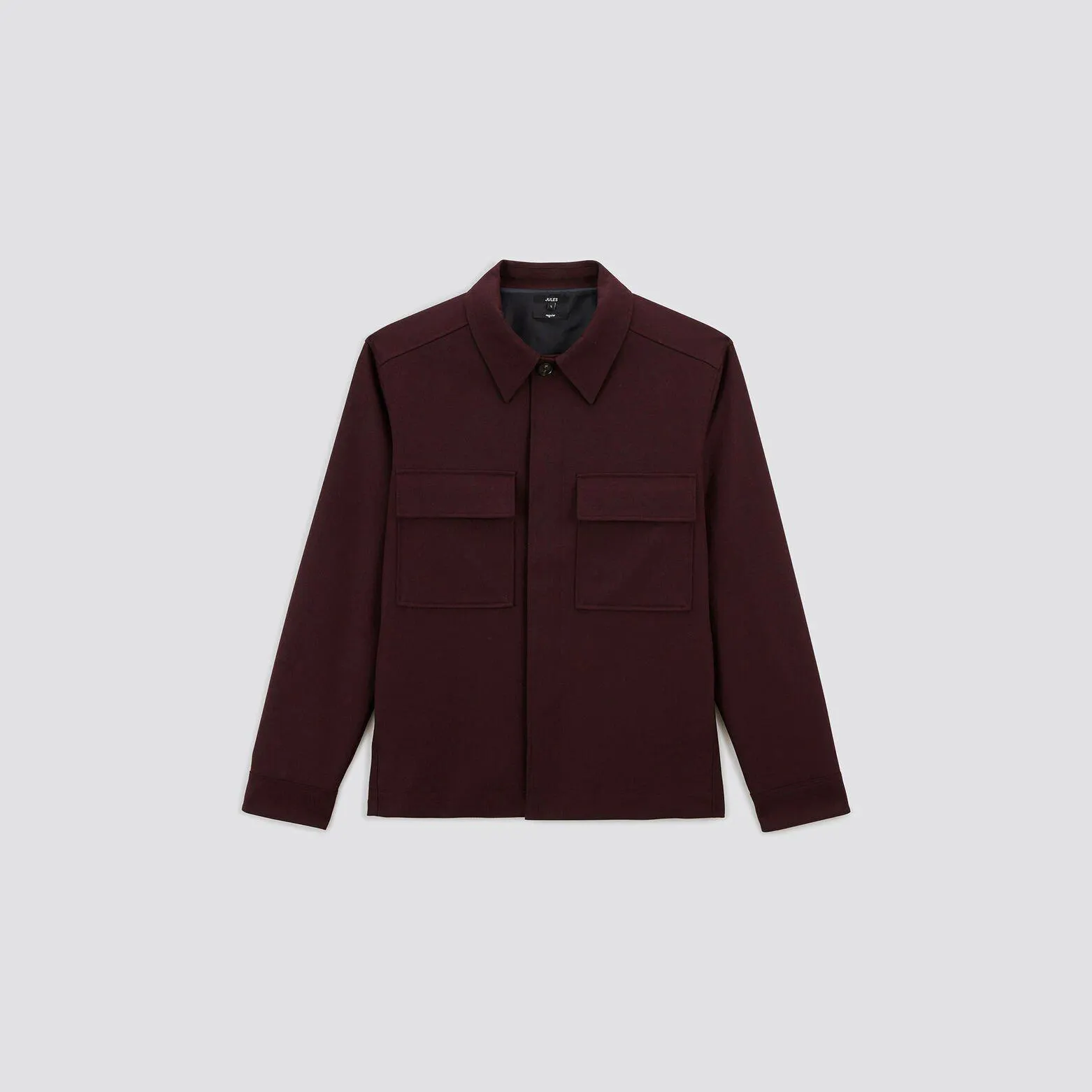 Surchemise regular unie polyester recyclé - Bordeaux