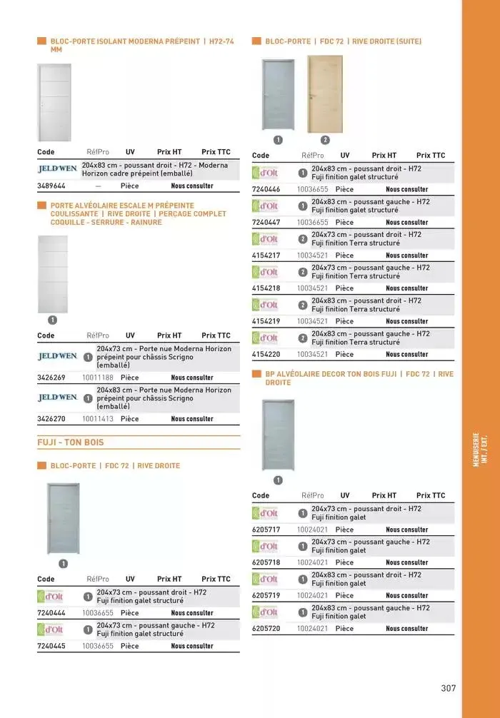Matériaux 2025 du 1 janvier au 31 décembre 2025 - Catalogue page 307