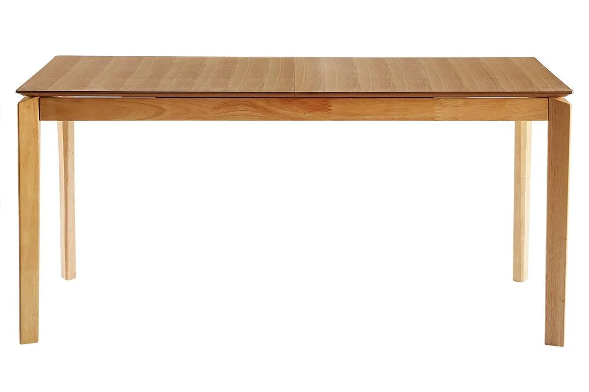 Table extensible rallonges intégrées rectangulaire en bois clair frêne L160-210 cm BONAVISTA