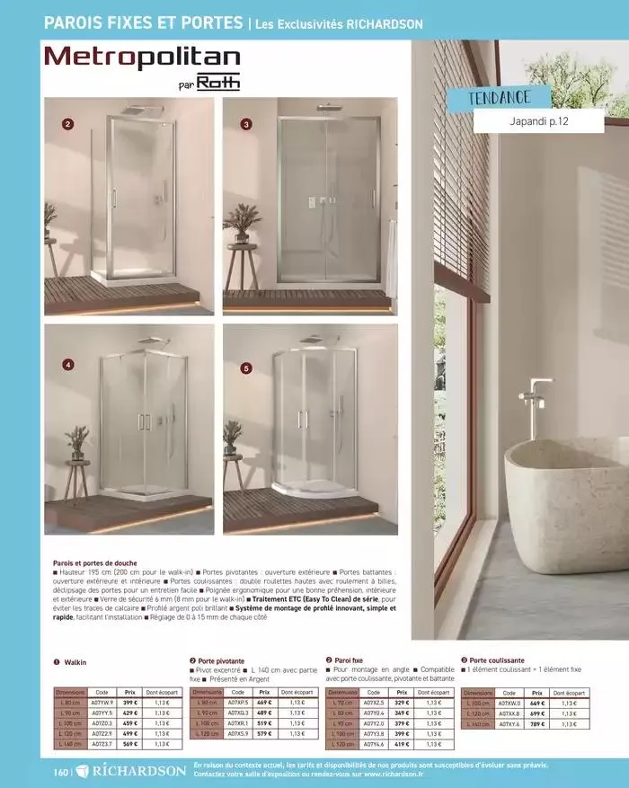 SALLE DE DE BAINS ET CARRELAGE 2025 du 11 avril au 31 décembre 2025 - Catalogue page 162