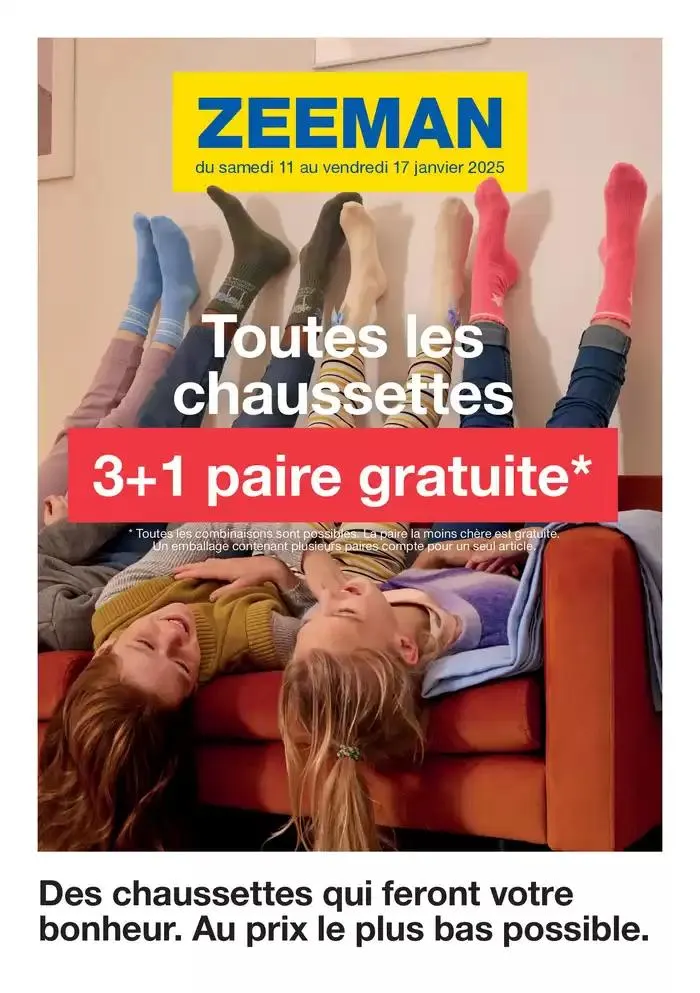 Toutes les chaussettes 3+1 paire gratuite - 1