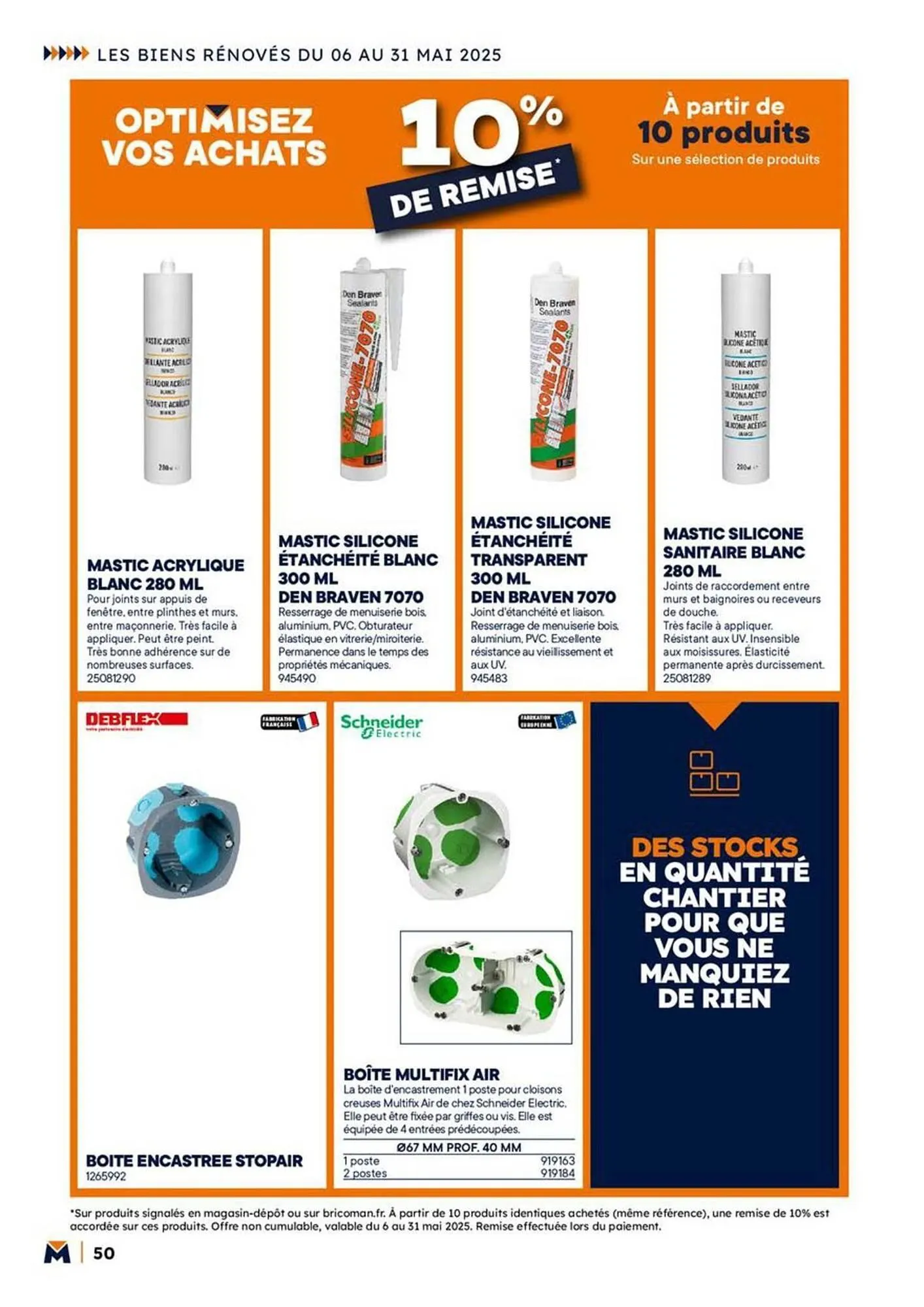 Catalogue Bricoman du 12 mai au 31 mai 2025 - Catalogue page 50