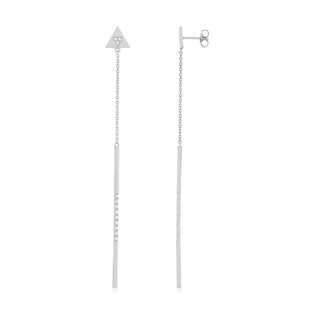 Boucles d'oreilles pendants argent 925 zirconias