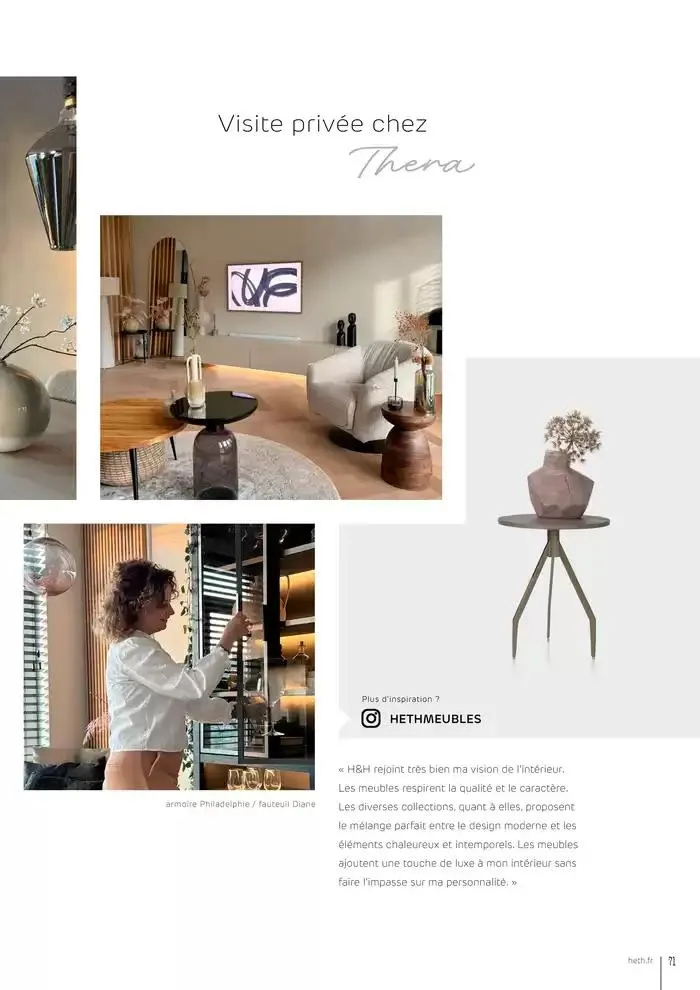 GUIDE D’INSPIRATION & D’ART DE VIVRE 2025 du 1 avril au 31 décembre 2025 - Catalogue page 71