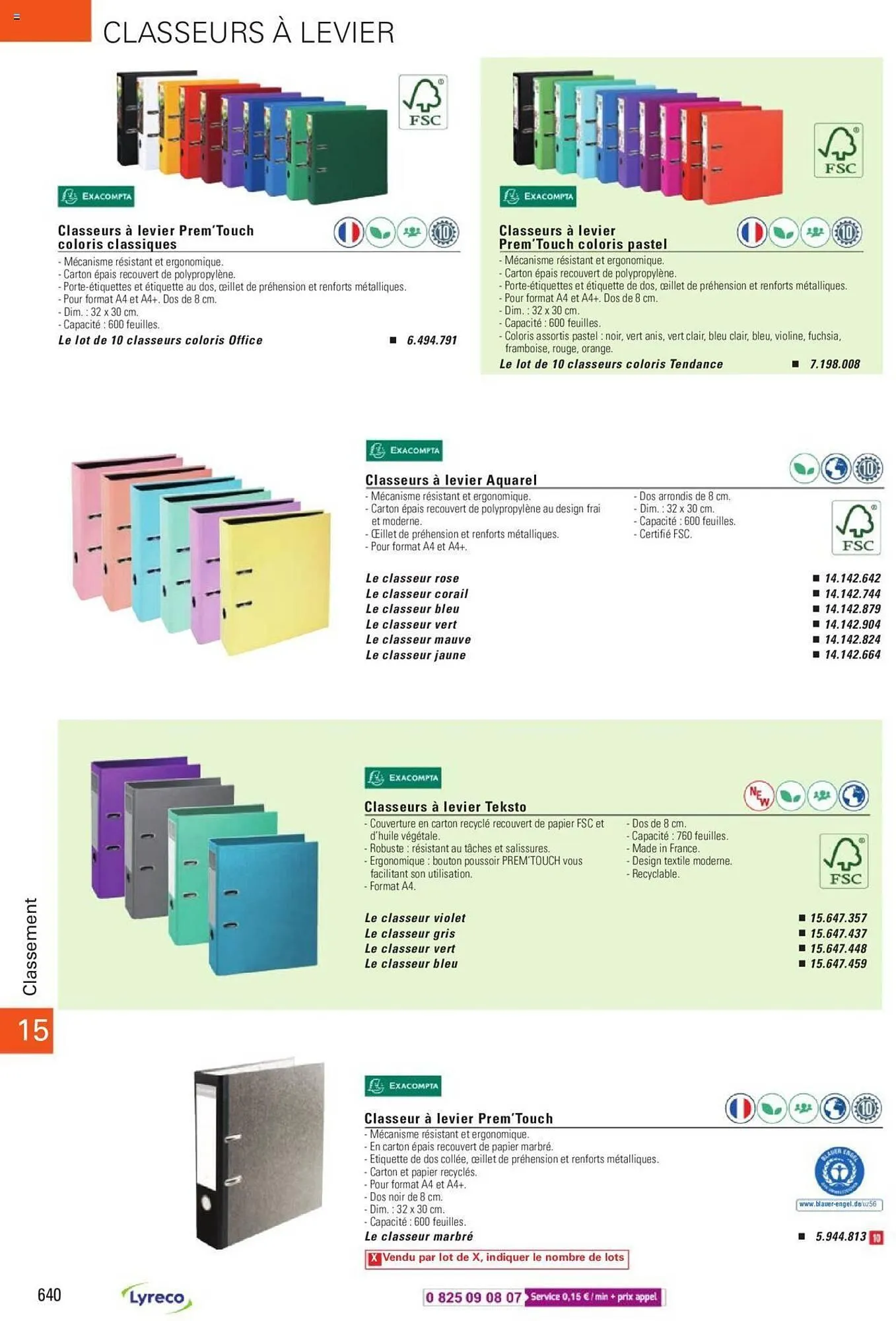 Catalogue Lyreco du 15 mai au 31 décembre 2023 - Catalogue page 640