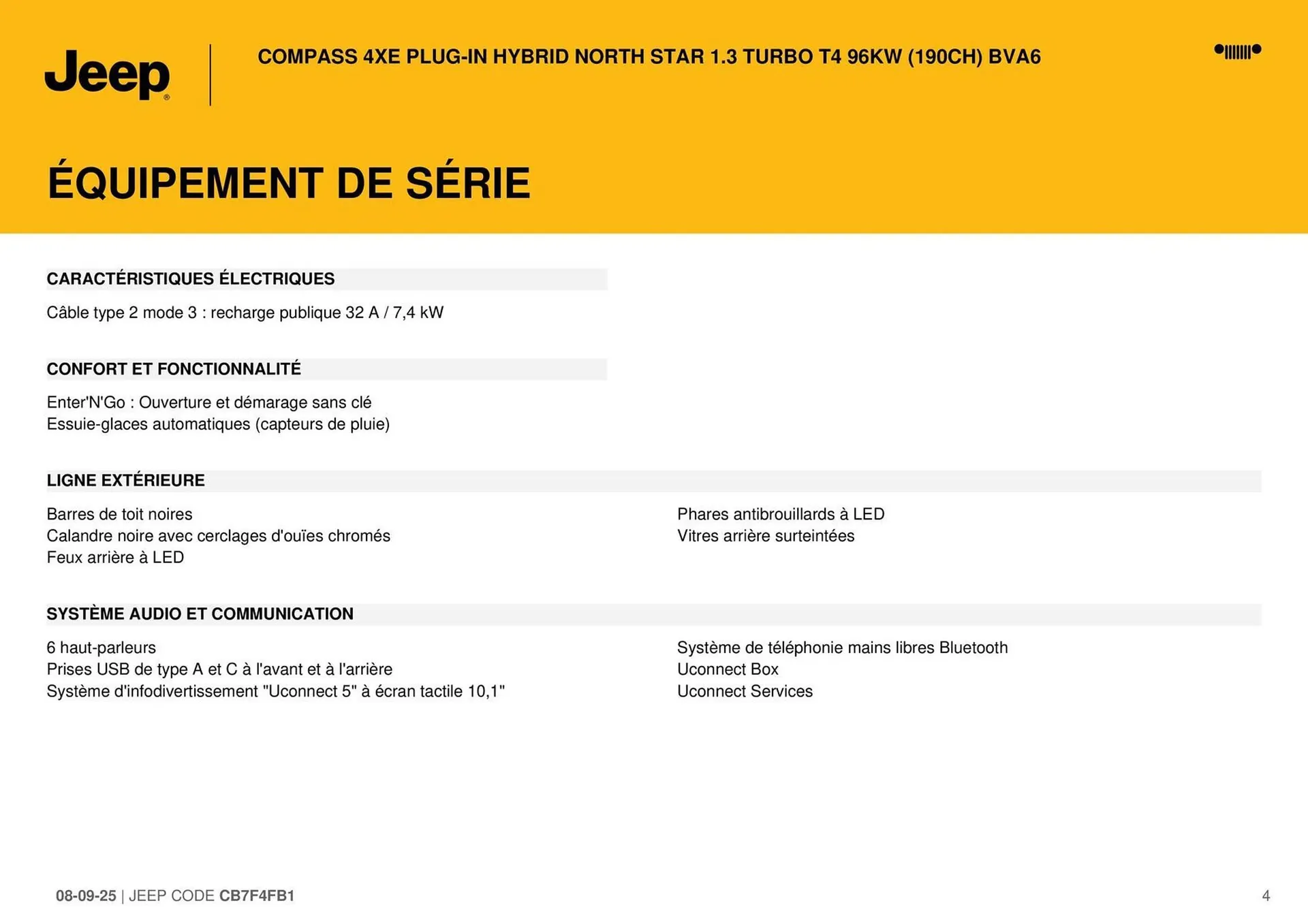 Catalogue Jeep du 9 septembre au 9 septembre 2026 - Catalogue page 4