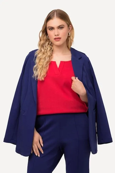 Blazer, en jersey Punto di Roma, col à revers