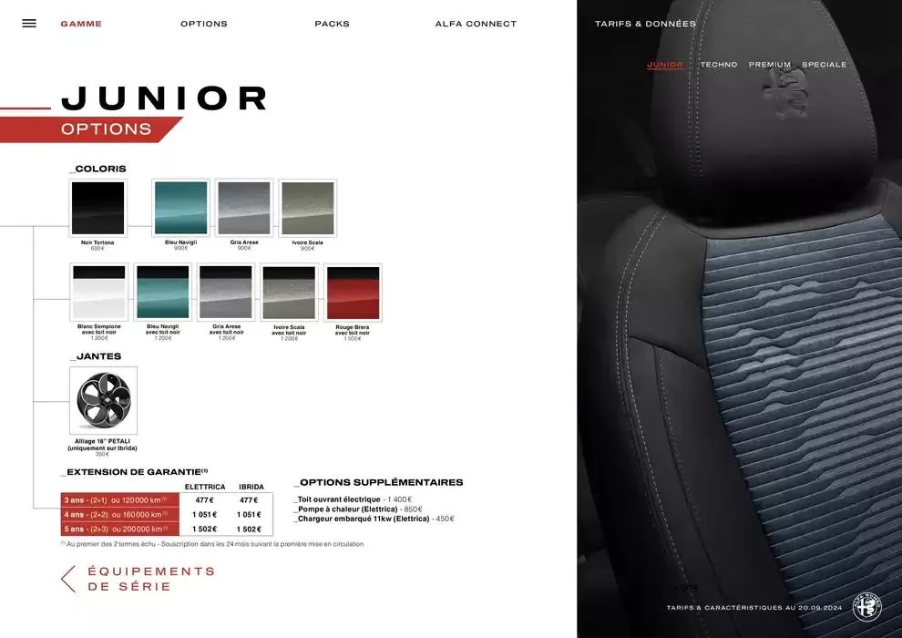 Catalogue Alfa Romeo JUNIOR du 10 octobre au 10 octobre 2025 - Catalogue page 6