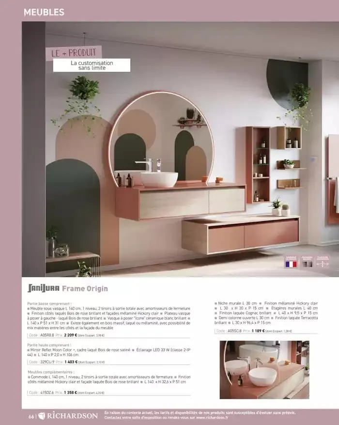 SALLE DE DE BAINS ET CARRELAGE 2025 du 11 avril au 31 décembre 2025 - Catalogue page 68