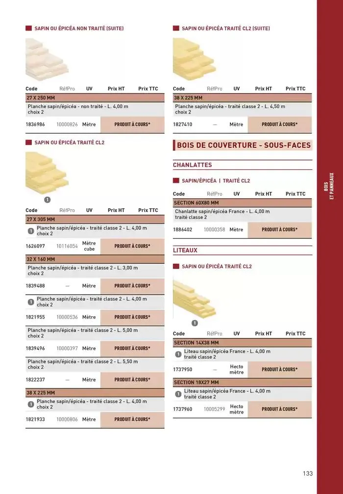Matériaux 2025 du 1 janvier au 31 décembre 2025 - Catalogue page 133