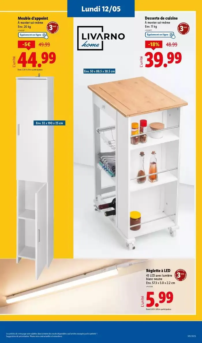 Chez Lidl, retrouvez des accessoires pour la cuisine, le bureau et bien plus encore ! du 8 mai au 12 mai 2025 - Catalogue page 31