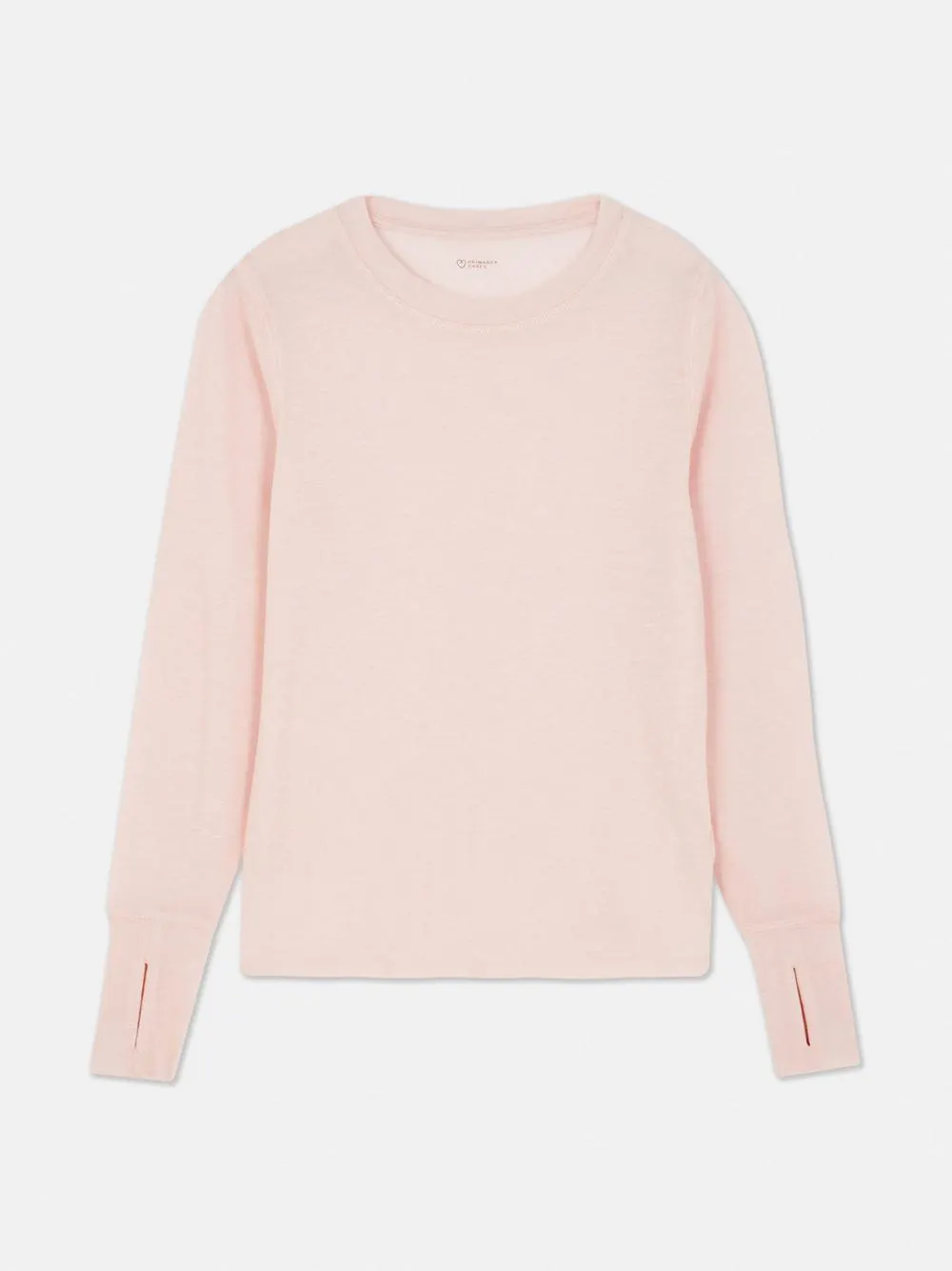 Top pijama de manga comprida malha fina