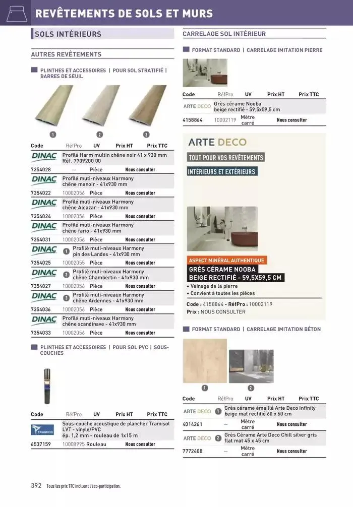 Matériaux 2025 du 1 janvier au 31 décembre 2025 - Catalogue page 392