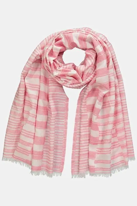 Écharpe, texture rayée, effet métallisé