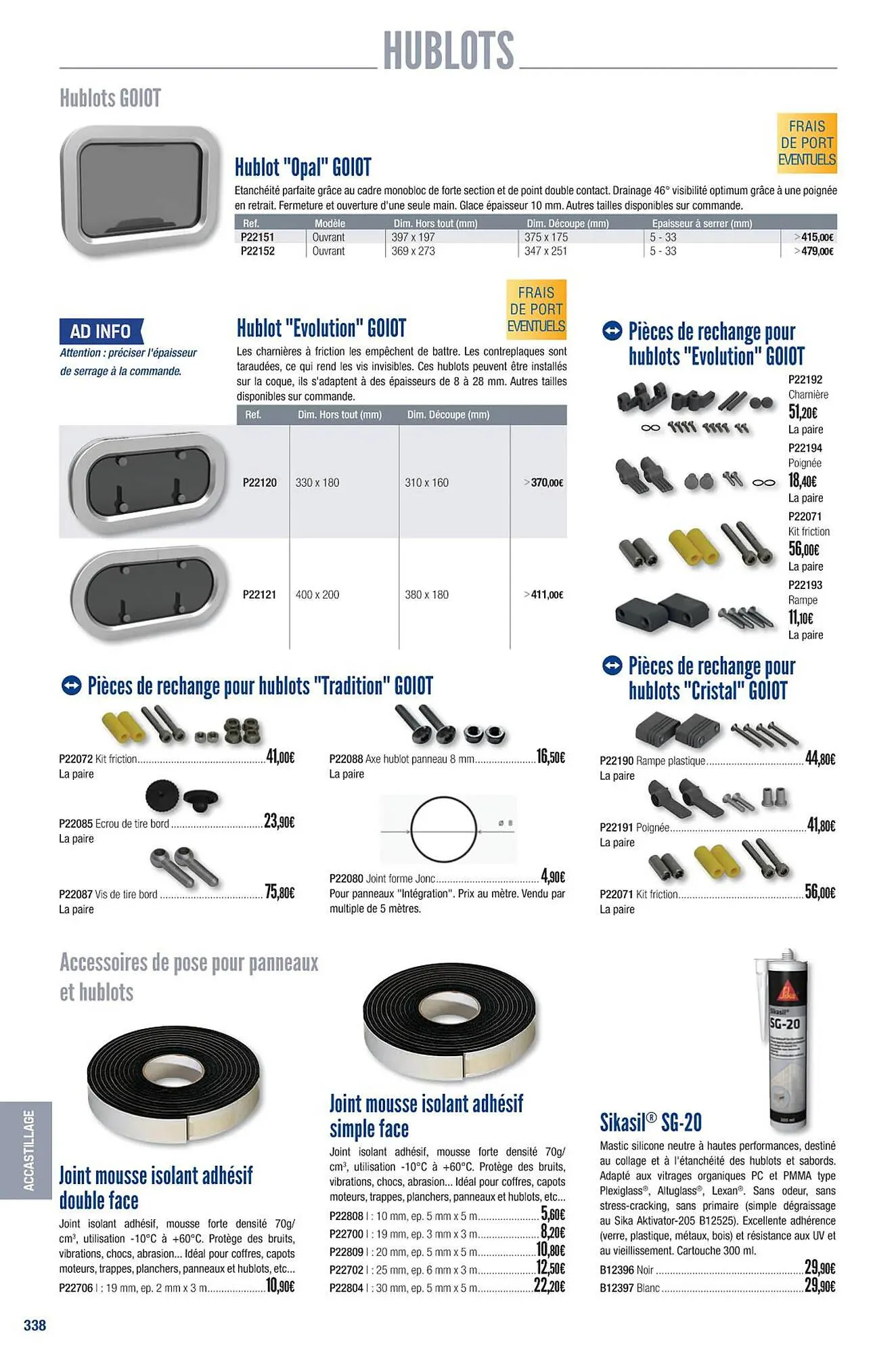 Catalogue Accastillage Diffusion du 1 mars au 31 décembre 2023 - Catalogue page 340