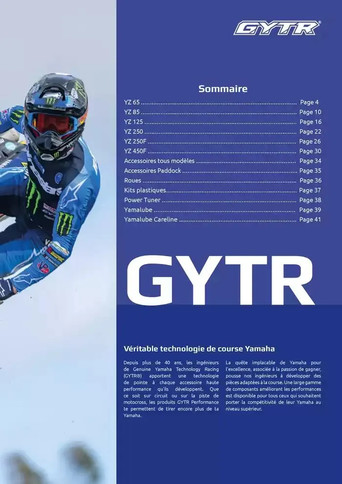 Catalogue Yamaha Motos - Accessoires GYTR Off Road du 23 septembre au 30 avril 2025 - Catalogue page 3