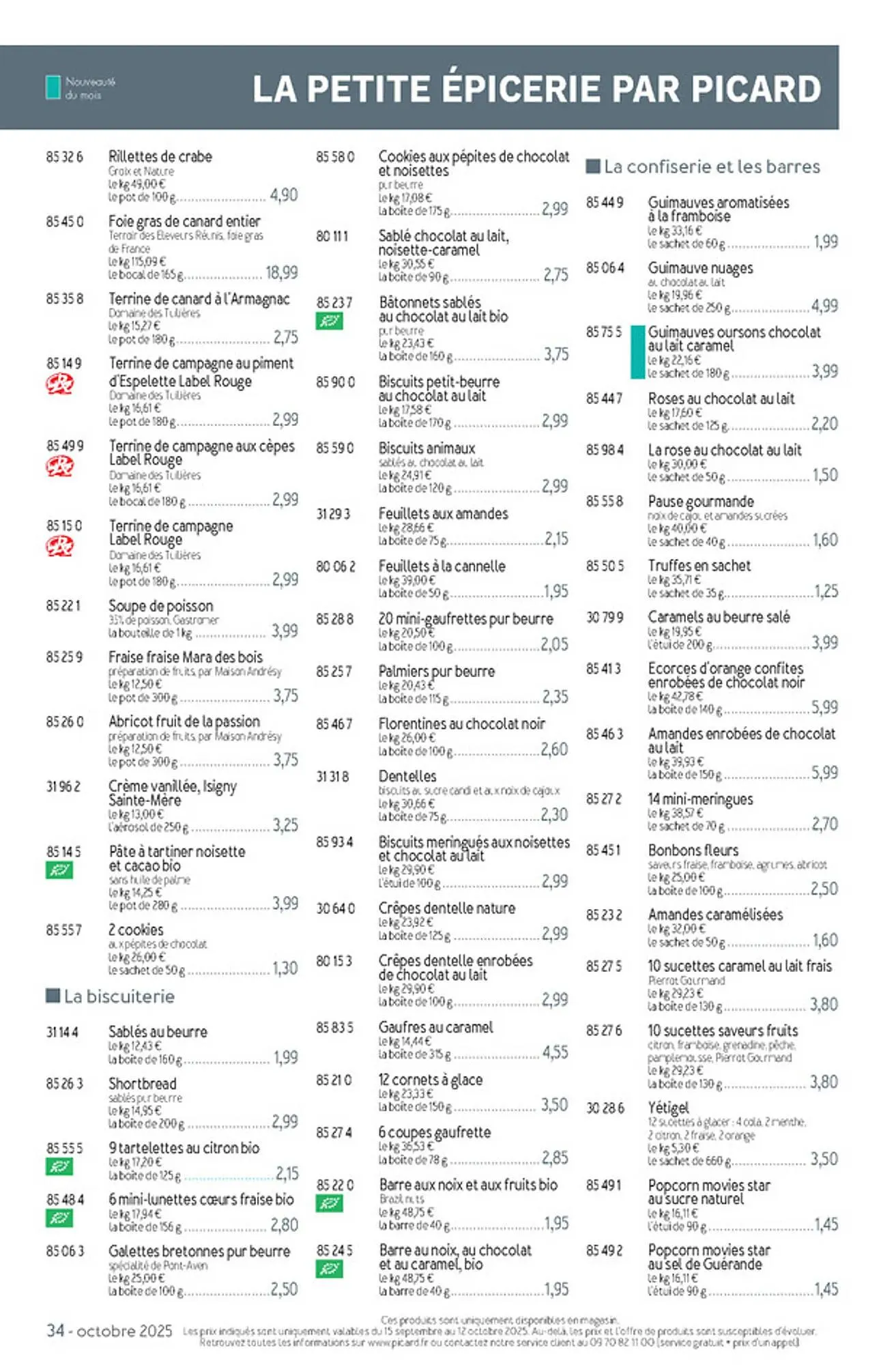 Catalogue Picard du 15 septembre au 16 novembre 2025 - Catalogue page 34