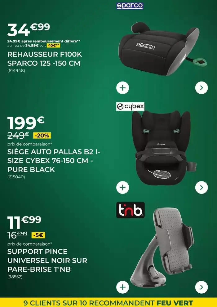 Les Offres Feu Vert du 26 mars au 28 avril 2025 - Catalogue page 10