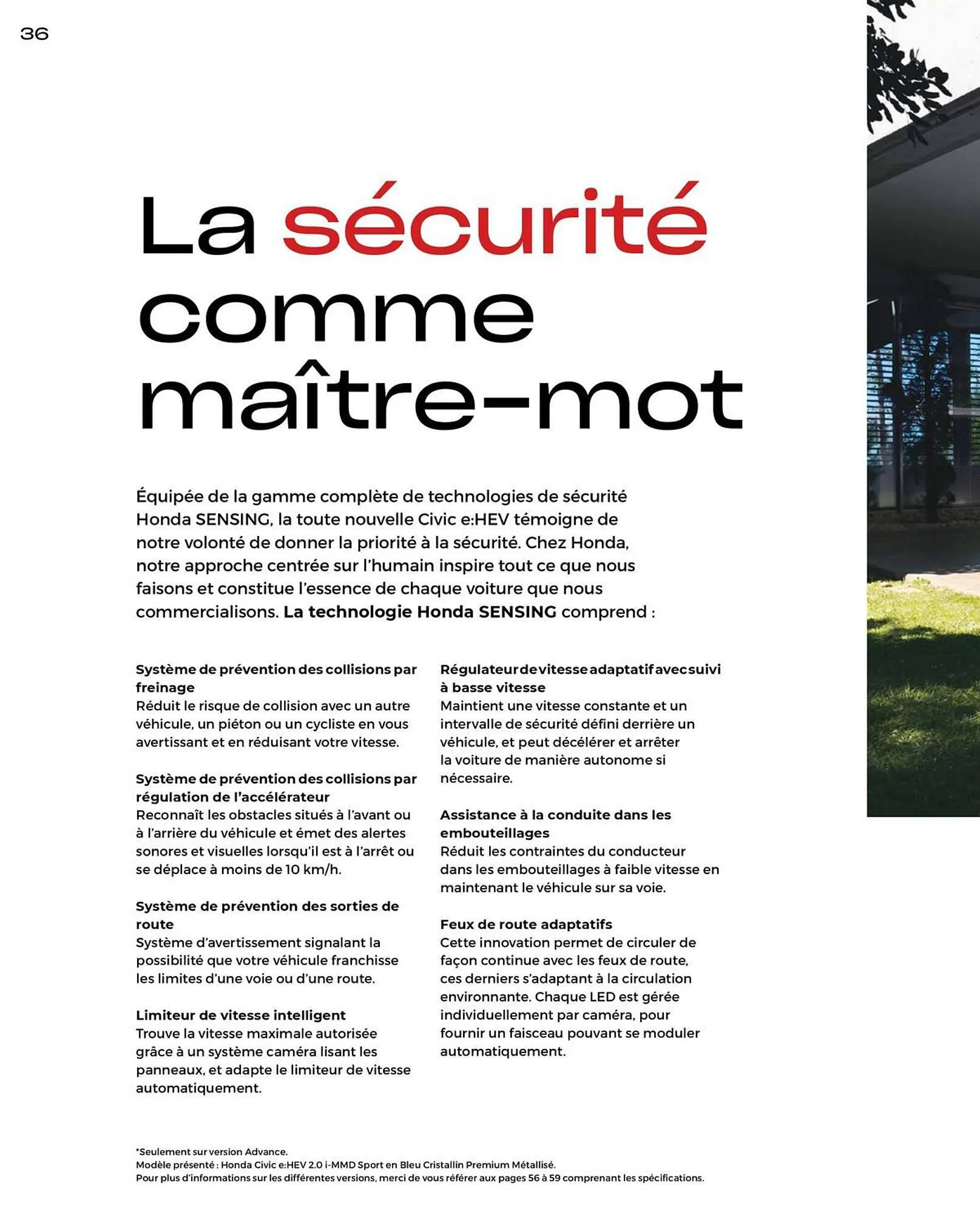 Catalogue Honda Civic Hybrid du 20 décembre au 30 juin 2024 - Catalogue page 36