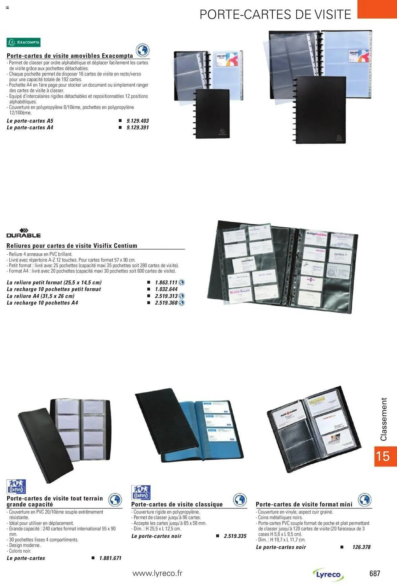 Catalogue Lyreco du 15 mai au 31 décembre 2023 - Catalogue page 687