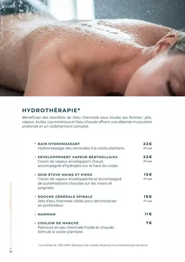 Carte spa Niederbronn-les-Bains 2025 du 9 décembre au 31 décembre 2025 - Catalogue page 10