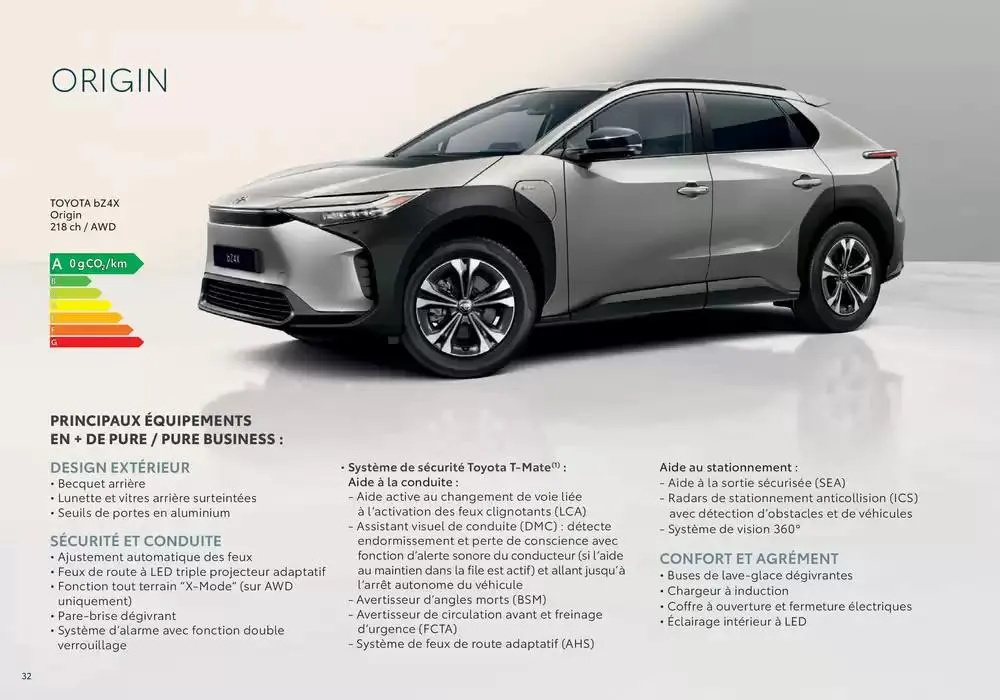 Toyota bZ4X  du 7 janvier au 7 janvier 2026 - Catalogue page 32