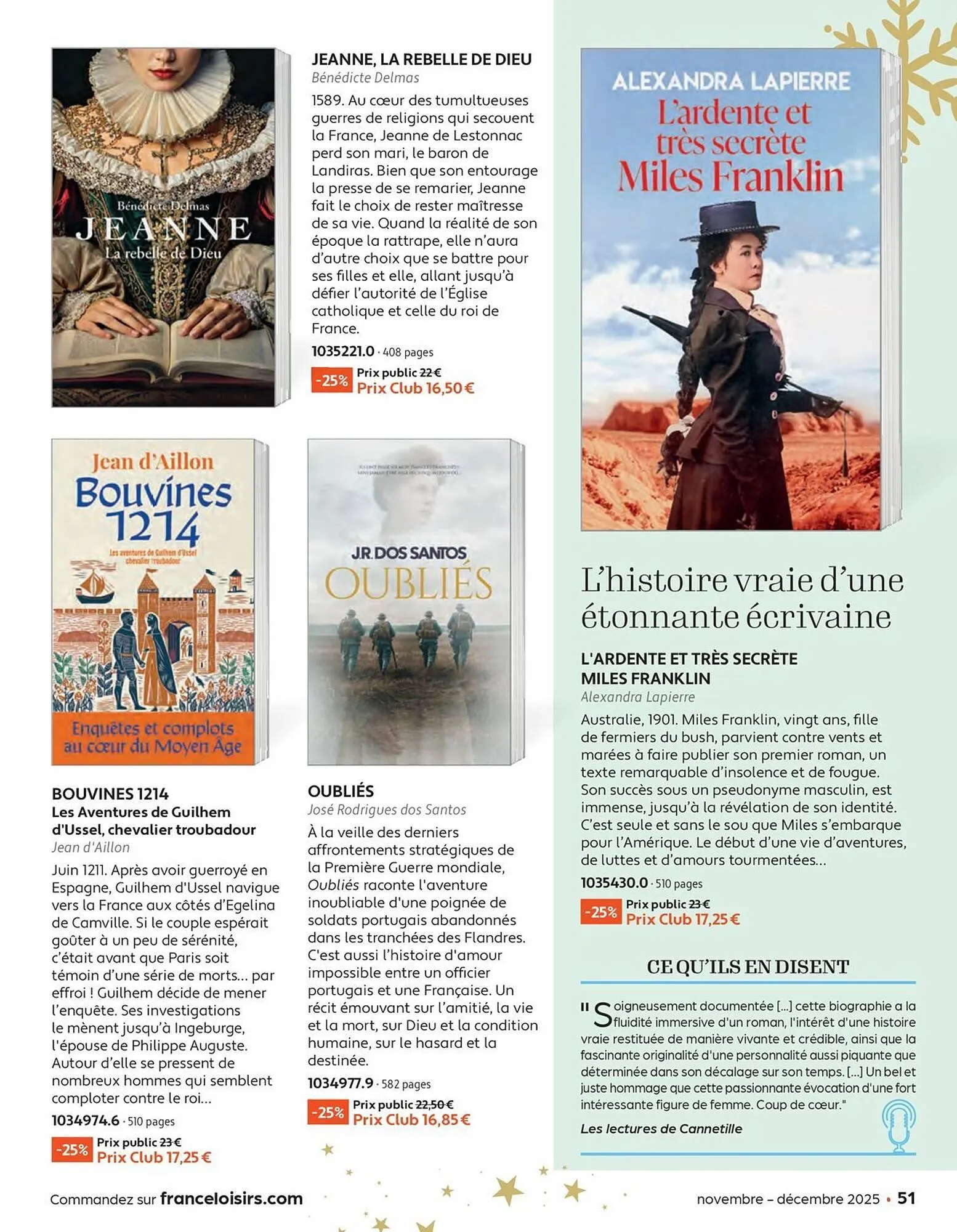Catalogue France Loisirs du 3 novembre au 31 décembre 2025 - Catalogue page 51