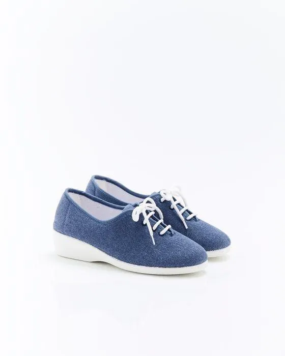 Chaussons à lacets en toile