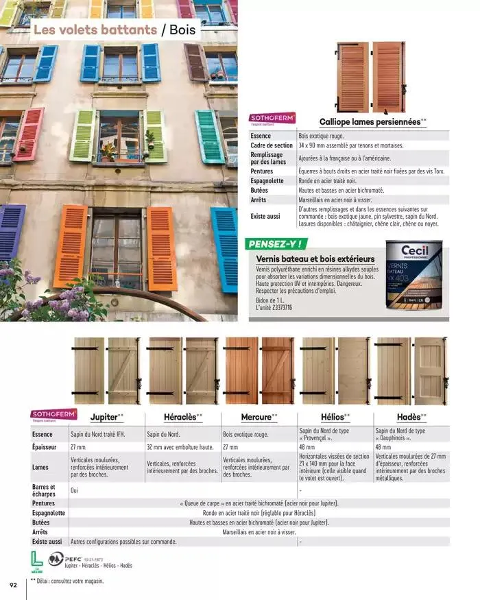 Menuiserie Extérieures 2025 du 1 janvier au 31 décembre 2025 - Catalogue page 92
