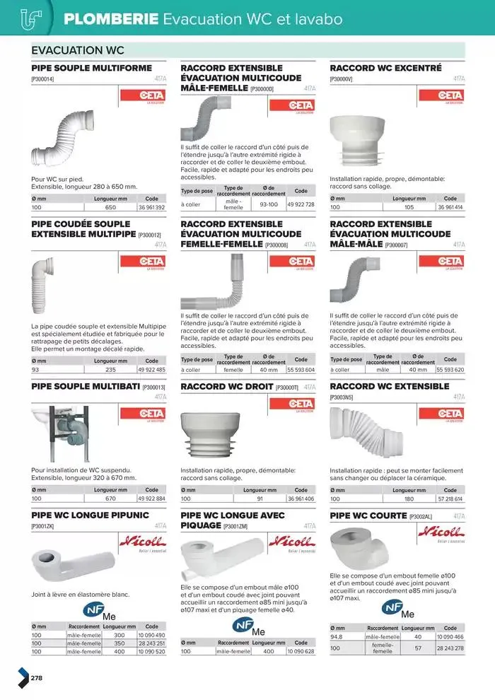 Catalogue génie climatique & sanitaire | Édition 2024-2025 du 2 octobre au 31 décembre 2025 - Catalogue page 278