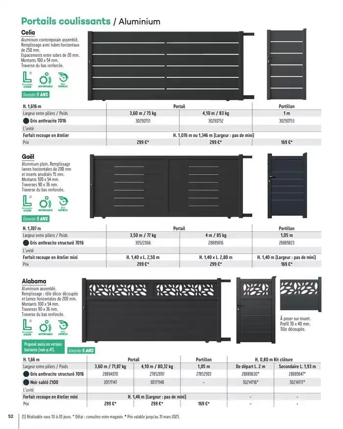 Aménagements Extérieurs 2025 du 1 janvier au 31 décembre 2025 - Catalogue page 52