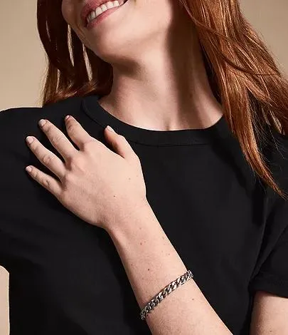 Bracelet chaîne Harlow Linear Texture en acier inoxydable