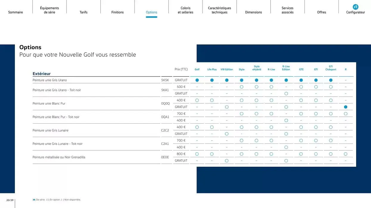 Nouvelle Golf du 16 mai au 31 décembre 2025 - Catalogue page 20