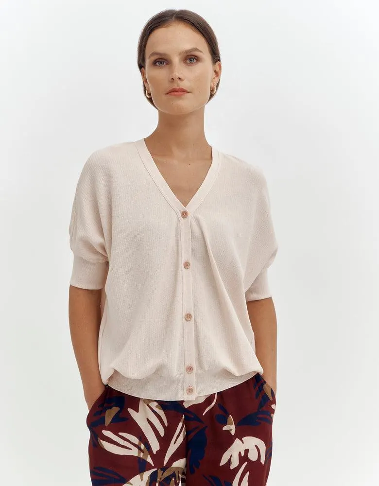 Gilet maille manches courtes