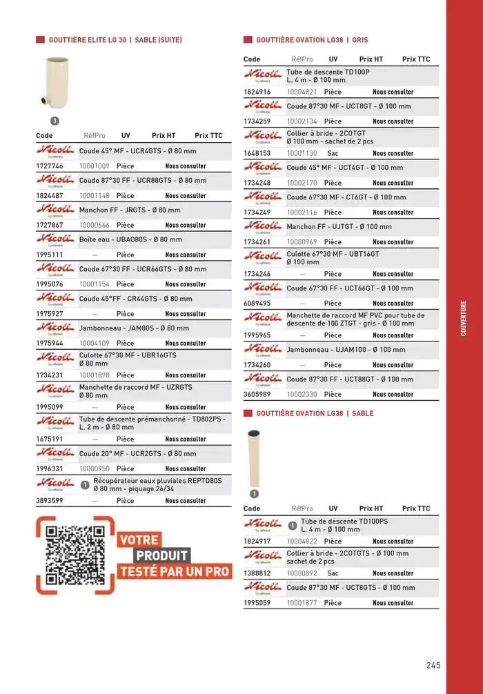 Matériaux 2025 du 1 janvier au 31 décembre 2025 - Catalogue page 245