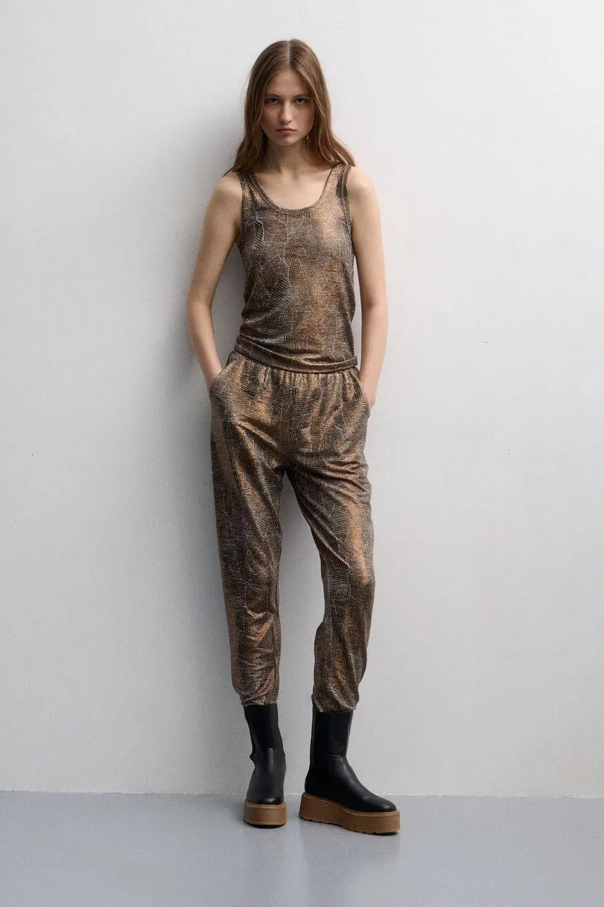 Pantalon effet jogging PONTEE CRACKLES