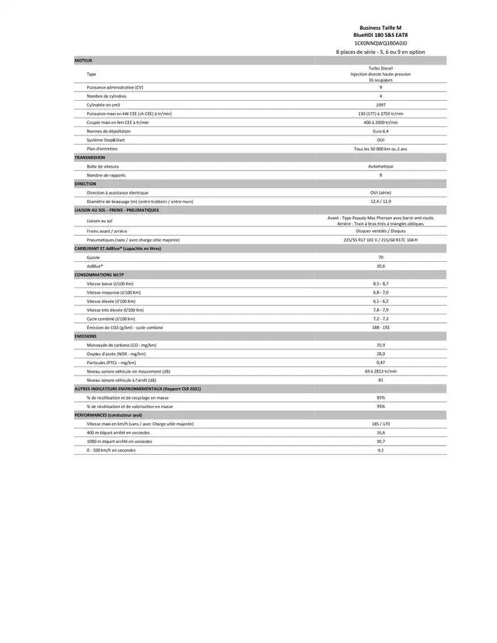 Citroën Nouveau Spacetourer Caractéristiques du 24 décembre au 24 décembre 2025 - Catalogue page 6