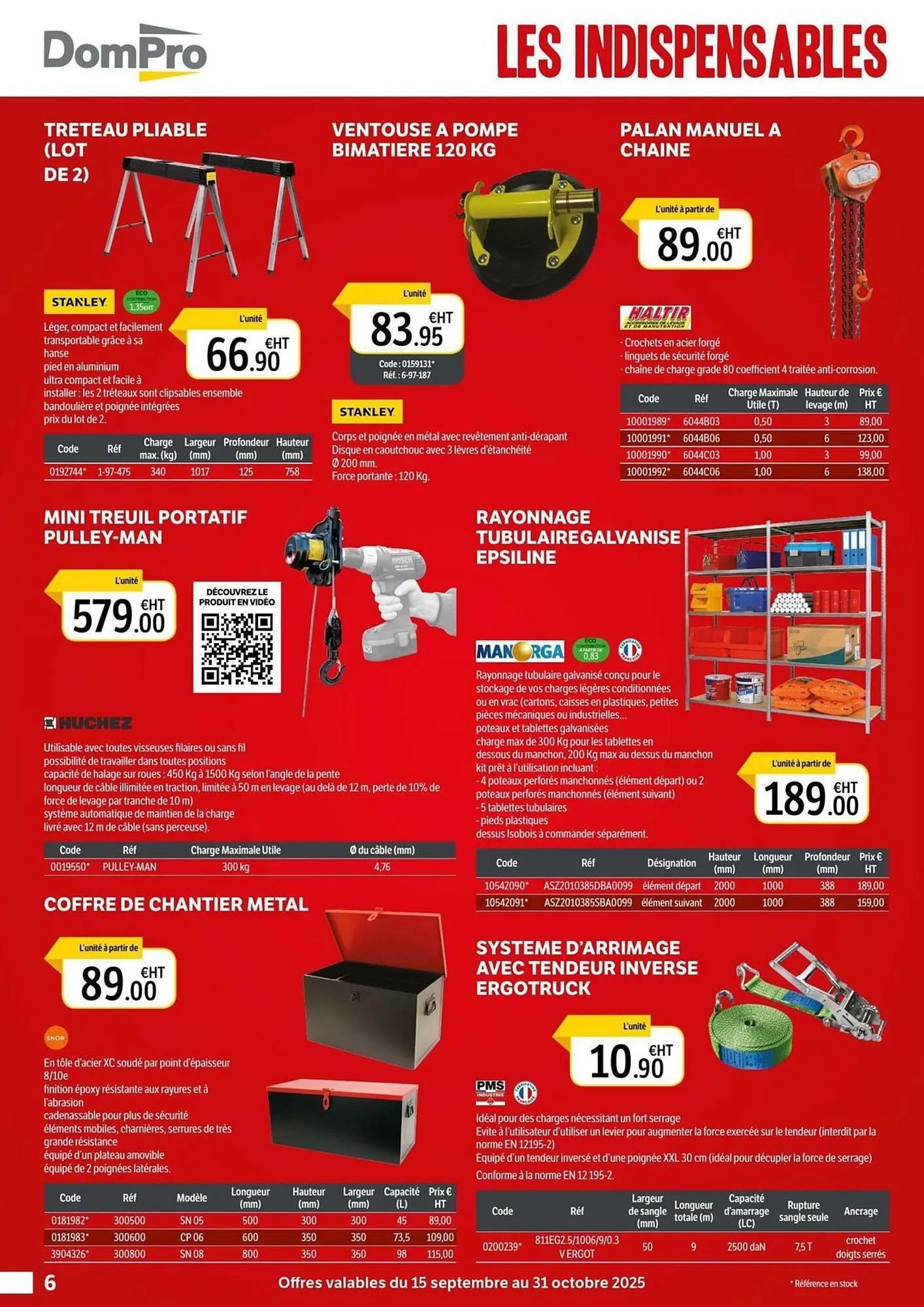 Catalogue DomPro du 16 septembre au 31 octobre 2025 - Catalogue page 6