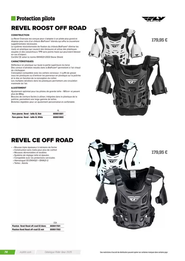 FLY RACING 2025 du 20 novembre au 31 août 2025 - Catalogue page 76