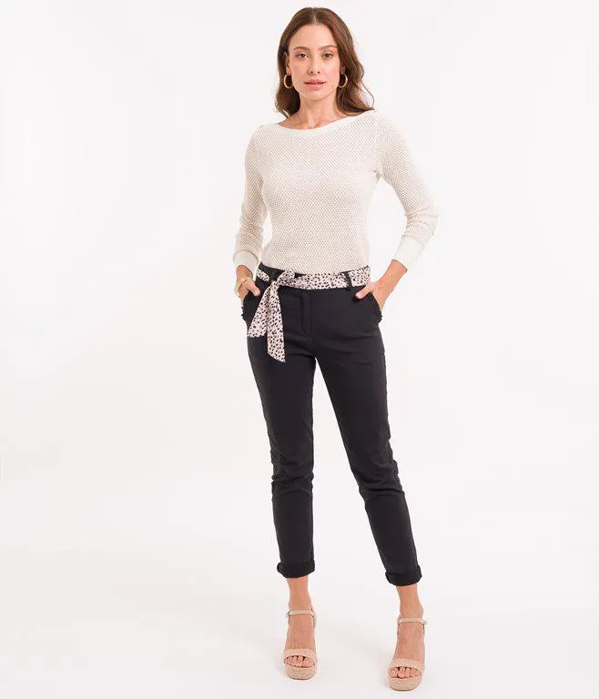 Pantalon droit avec foulard Joyce